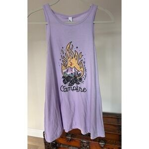 Wild Harmony Apparel Lavender Campfire Graphic Tank Top American Apparel 2XL